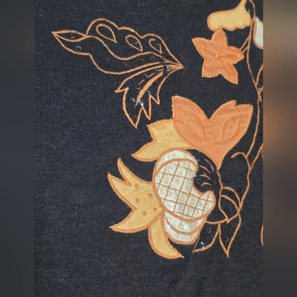 Vintage 90's Metalic Knit Sequined Sweater Womans Size M Fall Winter - Picture 3 of 7